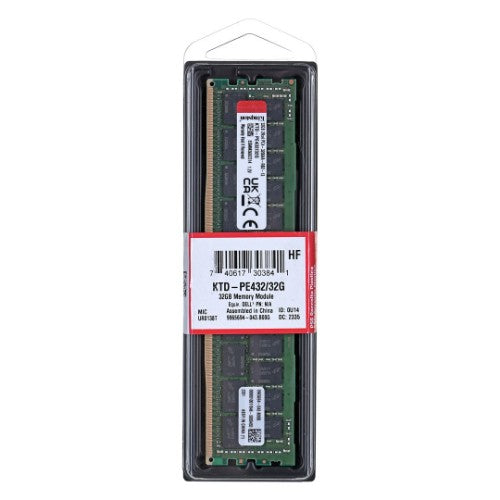 Kingston Technology KTD-PE432/32G memory module 32 GB 1 x 32 GB DDR4 3200 MT/s ECC