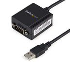 StarTech.com 6ft (1.8m) 1-Port FTDI USB to Serial RS232 Adapter Cable with COM Retention, USB to RS232 Adapter - TAA