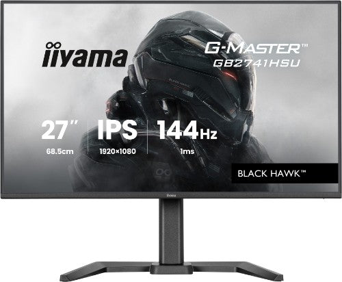 iiyama G-MASTER Get ahead with the 27" GB2741HSU Black Hawk monitor with IPS Panel Technology, 1ms MPRT and height adjustabe stand