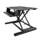 StarTech.com Sit Stand Desk Converter with Keyboard Tray - Large 35” x 21" Surface - Height Adjustable Ergonomic Desktop/Tabletop Standing Workstation - Holds 2 Monitors - Pre-Assembled