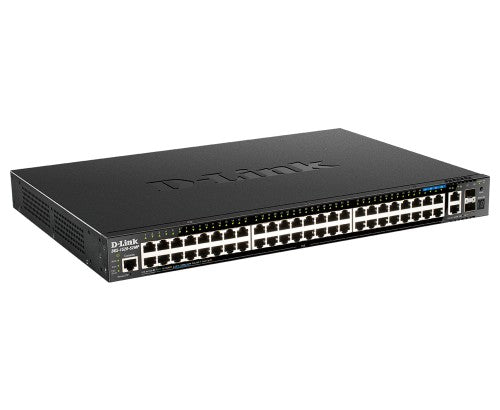 D-Link 48-Port Gigabit Stackable POE+ Smart Managed Switch with 2 x 10GBase-T & 2 x 10G SFP+