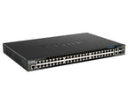 D-Link 48-Port Gigabit Stackable POE+ Smart Managed Switch with 2 x 10GBase-T & 2 x 10G SFP+