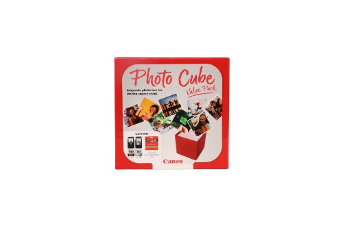 Canon 3713C007/PG-560+CL-561 Printhead cartridge multi pack black / color Cube + Photopaper PP-201 13x13cm 40 sheet 7,5ml + 8,3ml 180pg + 180pg Pack=2 for Canon Pixma TS 5350