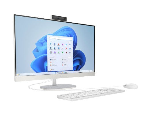 HP All-in-One 27-cr0045na Intel® Core™ i5 i5-1335U 68.6 cm (27") 1920 x 1080 pixels All-in-One PC 8 GB DDR4-SDRAM 512 GB SSD Windows 11 Home Wi-Fi 6 (802.11ax) White