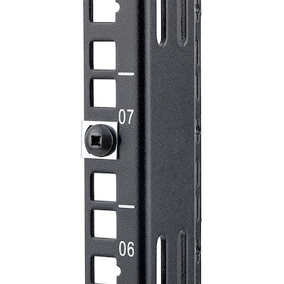 StarTech.com 50-Pack 10-32 19mm Screws and Square Hole Clip Nuts for 19" or 10" Server Racks, Cabinets and Enclosures, Black and Silver - TAA