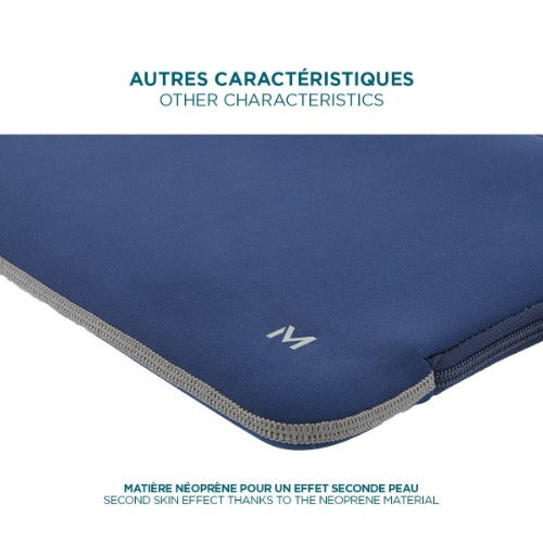 Mobilis 049022 laptop case 40.6 cm (16") Sleeve case Grey, Navy