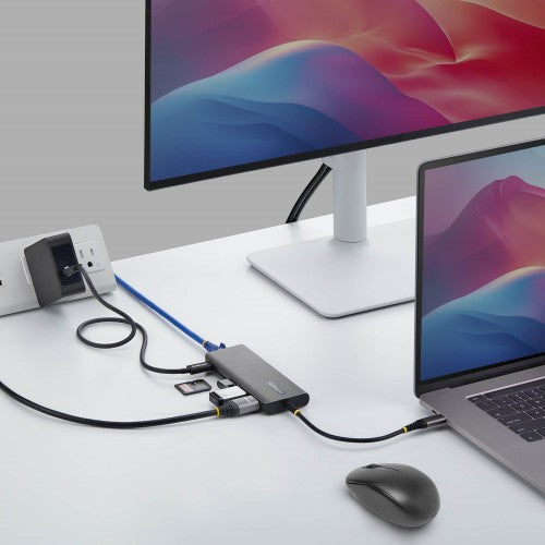StarTech.com USB-C to HDMI Multiport Adapter, 140W PD Charging, 4K 60Hz, 3-Port USB 10Gbps Hub, SD Card Slot, 2.5GbE, Mini Dock for MacBook / Dell / Thinkpad / HP