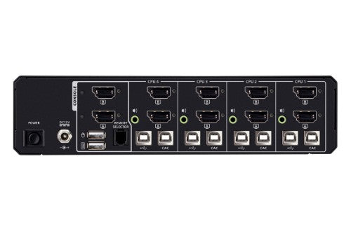 ATEN 4-Port USB 5K DisplayPort/HDMI Dual Display Universal Secure KVM Switch with CAC (PSD PP v4.0 Compliant)