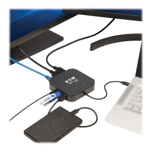 Tripp Lite MTB3-DOCK-04 Thunderbolt 3 Dual Monitor Docking Station - 8K/30Hz DisplayPort, 4K/60Hz HDMI, USB 3.1 Gen 2, GbE, 60W PD Charging - Black