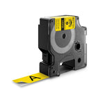 Dymo 18491/S0718090 Ribbon Nylon flexible black on yellow 19mm x 3,5m for Dymo Rhino 6-19mm/24mm