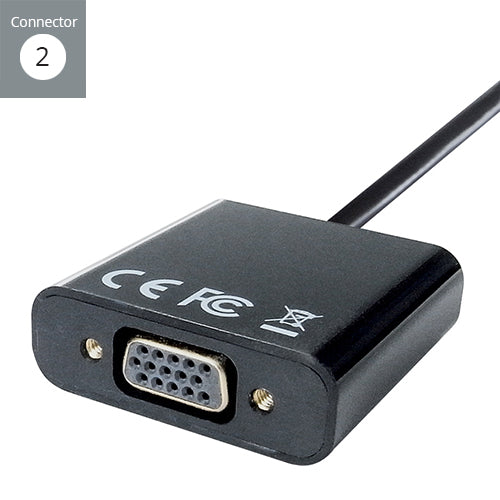 connektgear DisplayPort to VGA Active Adapter - Male to Female (DP Source)