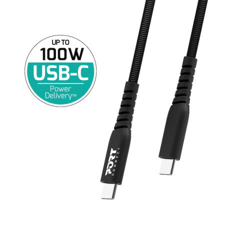 Port Designs 900067 USB cable USB 2.0 2 m USB C Black