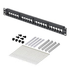 StarTech.com 24 Port 1U Blank Keystone Patch Panel, Rackmount Cat6 Patch Panel for RJ45 UTP Ethernet Network Jacks