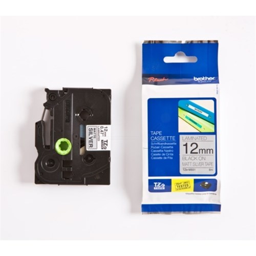 Brother TZE-M931 DirectLabel black on silver matt 12mm x 8m for Brother P-Touch TZ 3.5-18mm/6-12mm/6-18mm/6-24mm/6-36mm