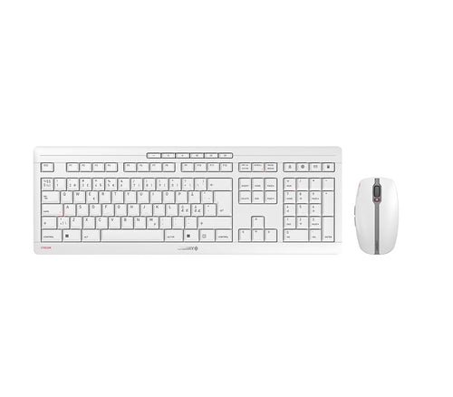 CHERRY Stream Desktop Recharge keyboard Mouse included Universal RF Wireless Nordic Grey