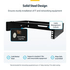 StarTech.com 2U Wall Mount Network Rack - 14In. Deep (Low Profile) - 19" Patch Panel Bracket for Shallow Server, IT Equipment, Network Switches - 77lbs/35kg Weight Capacity, Black