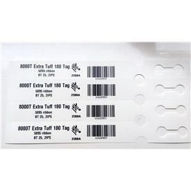 Zebra 8000T Extra Tuff 180 Tag White