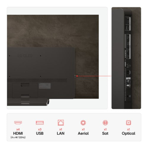 LG OLED48C56LB.AEK TV 121.9 cm (48") 4K Ultra HD Smart TV Wi-Fi Black