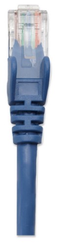 Intellinet Network Patch Cable, Cat5e, 1m, Blue, CCA, U/UTP, PVC, RJ45, Gold Plated Contacts, Snagless, Booted, Lifetime Warranty