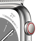 Apple Watch Series 8 OLED 41 mm Digital 352 x 430 pixels Touchscreen 4G Silver Wi-Fi GPS (satellite)