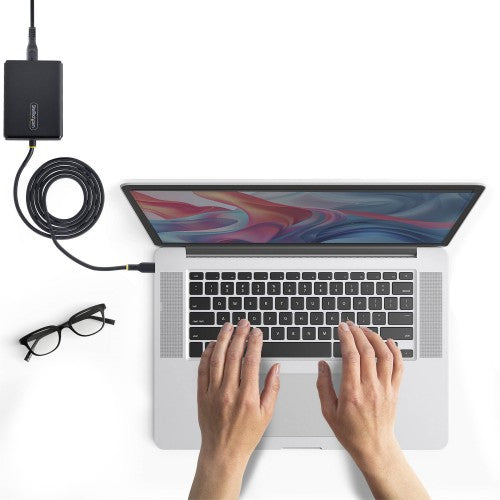 StarTech.com 100W USB-C Laptop Charger with 1.5m Tethered USB-C Cable, Power Adapter Brick for Dell, XPS, HP ProBook, MacBook Pro, Microsoft Surface Pro