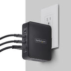 StarTech.com 140W USB-C Wall Charger, 3x USB-C/1x USB-A, PD 3.1 International GaN Power Adapter for MacBook/Dell XPS/Inspiron