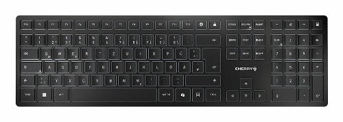 CHERRY KW 9100 SLIM keyboard Universal RF Wireless + Bluetooth QWERTY Portuguese Black, Grey
