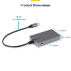 StarTech.com 4-Port USB-A Hub, 5Gbps, Bus Powered, USB-A to 4x USB-A Hub with USB-C Auxiliary Power Input, 1ft/30cm Host Cable, Portable Desktop/Laptop USB Hub