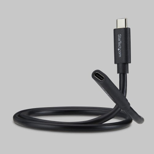 StarTech.com 2ft (60cm) 40Gbps USB4 Extension Cable, Thunderbolt 4 Compatible, 240W Charging, 8K 60Hz/4K 240Hz, USB-C Extender Cord, DP2.1 Type C Male to Female, MacBook, iPhone, iPad