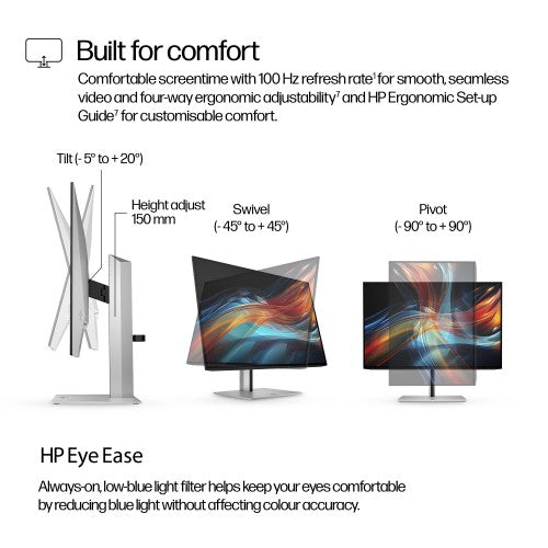 HP Series 7 Pro 24 inch WUXGA USB-C Monitor - 724pu