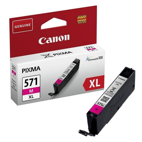 Canon 0333C001/CLI-571MXL Ink cartridge magenta high-capacity, 650 pages ISO/IEC 24711 400 Photos 11ml for Canon Pixma MG 5750/7750