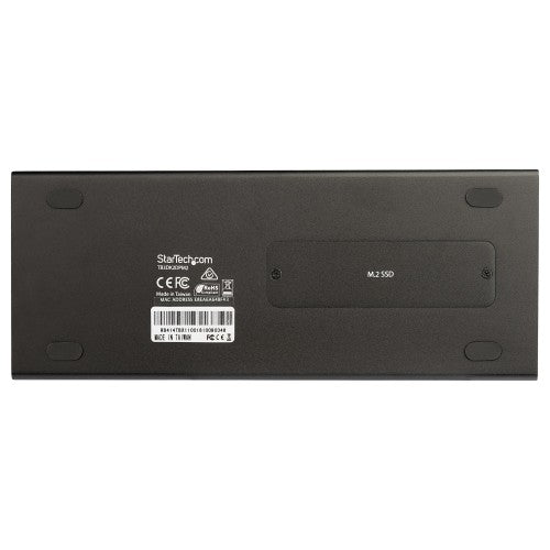 StarTech.com Thunderbolt 3 Dock - Dual Monitor 4K 60Hz TB3 Laptop Docking Station with DisplayPort - PCIe M.2 NVMe SSD Enclosure - 85W Power Delivery - SD 4.0, 10Gbps USB-C, 2 USB-A Hub - TAA