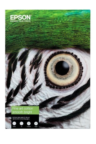 Epson Fine Art Cotton Smooth Bright II, A3+ 25 Sheets