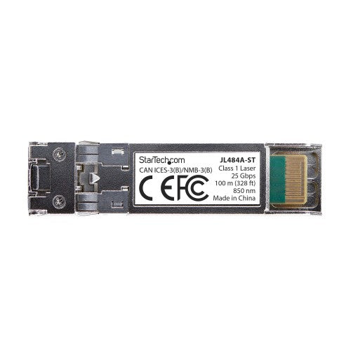 StarTech.com HPE JL484A Compatible SFP28 Module, 25GBase-SR, 25Gbps Multimode Fiber (MMF), 100m (328ft), LC Connector, 850nm, MSA 25 Gigabit Optical Transceiver