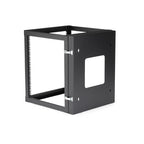StarTech.com 4-Post 12U Hinged Wall-Mount Network Rack, 19" Open Frame Server Rack with 19.8in Mounting Depth, Wall Mount Swing Out Data Rack for IT / AV / Patch Panel / Computer Equipment