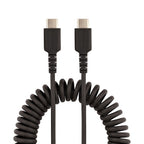 StarTech.com 3ft (1m) USB-C Fast Charging Cable, Rugged, Coiled, Charge & Sync, 3A, USB 2.0, TPE Jacket and Aramid Fiber - USB C Charging Cord