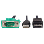 Tripp Lite P778-006-DP VGA to DisplayPort and USB-A Adapter Cable Kit for B020-U and B022-U KVM, 6 ft. (1.8 m)