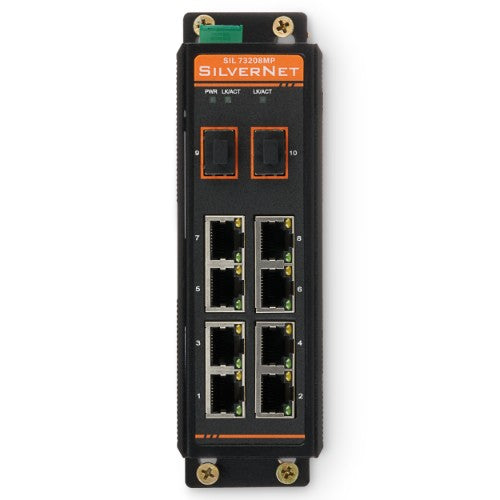SilverNet SIL 73208MP network switch Managed L2 Gigabit Ethernet (10/100/1000) Power over Ethernet (PoE) Black