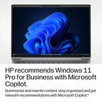HP EliteBook 6 G2i 14 AI PC Intel Core 7 350 Laptop 35.6 cm (14") WUXGA 32 GB LPDDR5x-SDRAM 512 GB SSD Wi-Fi 7 (802.11be) Windows 11 Pro Silver