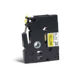 Brother TZE-FX621 DirectLabel black on yellow Laminat 9mm x 8m for Brother P-Touch TZ 3.5-18mm/6-12mm/6-18mm/6-24mm/6-36mm