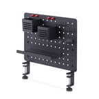StarTech.com Clamp-On Pegboard with Accessories, 16.5 x 12.5in (42 x 32cm), Steel Pegboard, Desktop Storage Organizer, Desk Mount Peg Board, Black