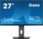 iiyama ProLite 27” QHD IPS technology panel with USB hub and 100Hz refresh rate and 150mm height adjustable stand