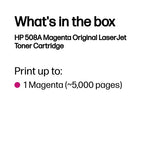 HP CF363A/508A Toner cartridge magenta, 5K pages ISO/IEC 19798 for HP CLJ M 552