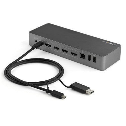 StarTech.com 3.3ft (1m) USB-C Cable with USB-A Adapter Dongle, USB 10Gbps/5Gbps, 100W (5A) PD, 8K 60Hz / 4K 144Hz DP Alt Mode - Thunderbolt Compatible