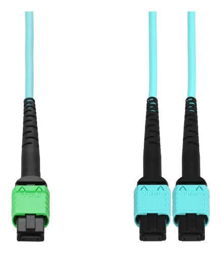 AddOn Networks ADD-AMPO-2MPO5M5OM4LZ InfiniBand/fibre optic cable 5 m MPO 2x MPO OFNG Aqua colour, Green