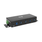 Tripp Lite U360-004-IND 4-Port Industrial-Grade USB 3.x (5Gbps) Hub - 20 kV ESD Immunity, Metal Housing, Mountable