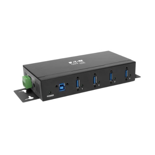 Tripp Lite U360-004-IND 4-Port Industrial-Grade USB 3.x (5Gbps) Hub - 20 kV ESD Immunity, Metal Housing, Mountable