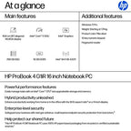 HP ProBook 4 G1iR Intel Core 5 120U Laptop 40.6 cm (16") WUXGA 16 GB DDR5-SDRAM 256 GB SSD Wi-Fi 6E (802.11ax) Windows 11 Pro Silver