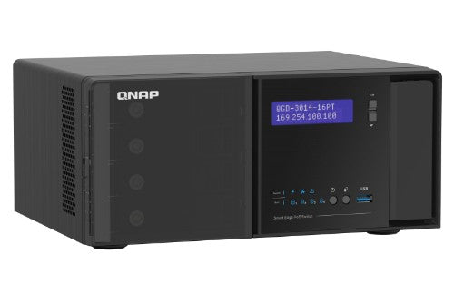 QNAP QGD-3014-16PT-8G network switch Managed Gigabit Ethernet (10/100/1000) Power over Ethernet (PoE) Black