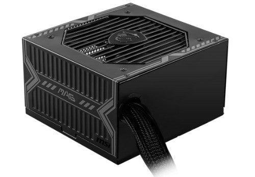 MSI MAG A650BN UK PSU '650W, 80 Plus Bronze certified, 12V Single-Rail, DC-to-DC Circuit, 120mm Fan, Non-Modular, Sleeved Cables, ATX Power Supply Unit, UK Powercord, Black'